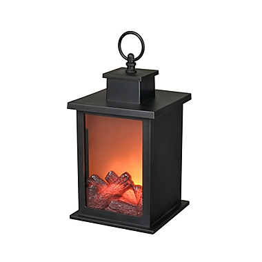 Greyson Home 10-Inch Decorative LED Tabletop Fireplace in Black. View a larger version of this product image.