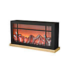 Alternate image 0 for Greyson Home 16.75-Inch Decorative LED Tabletop Fireplace in Black/Wood