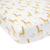 Lambs &amp; Ivy&reg; Organic Cotton Baby Signature Giraffe Fitted Crib Sheet in White