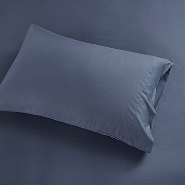 Charcoal-Infused Microfiber King Sheet Set in Indigo. View a larger version of this product image.