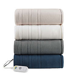 Serta® Fleece to Sherpa Heated Throw Blanket