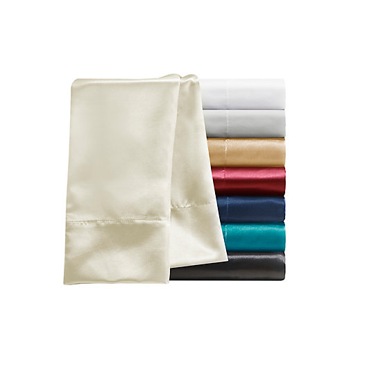Alternate image 1 for Madison Park Essentials Wrinkle Free Satin Pillowcases (Set of 2)