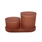 Alternate image 0 for Haven&trade; Eulo 3-Piece Jar and Tray Set in Copper