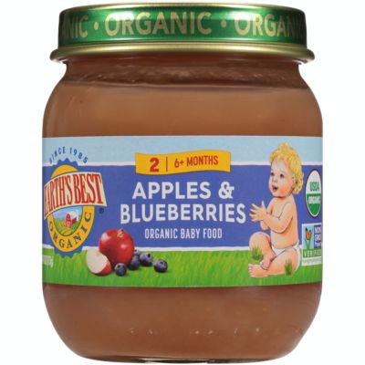 Earth&#39;s Best&reg; 4 oz. Stage 2 Organic Apples &amp; Blueberries Baby Food