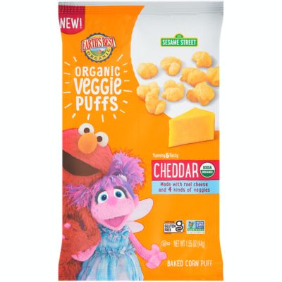 Earth's Best 1.55 Oz. Sesame Street Organic Cheddar Veggie Puffs