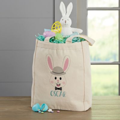 Build Your Own Easter Bunny 14-Inch Canvas Tote Bag in Beige