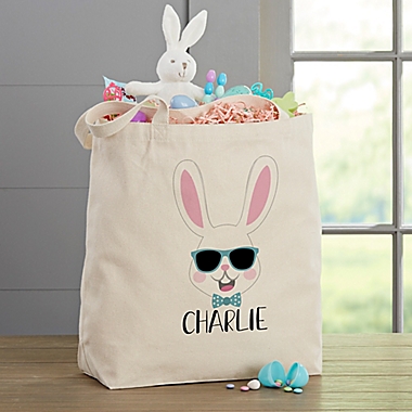 Build Your Own Easter Bunny 20-Inch Canvas Tote Bag in Beige. View a larger version of this product image.