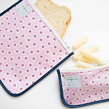 green sprouts&reg; 2-Pack Reusable Insulated Sandwich Bags in Aqua Swan. View a larger version of this product image.