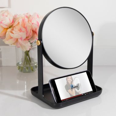 Zadro&reg; Bondi Dual-Sided Vanity Mirror with Accessory Tray and Phone Holder. View a larger version of this product image.