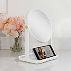 Alternate image 1 for Zadro&reg; Bondi Dual-Sided Vanity Mirror with Accessory Tray and Phone Holder in White
