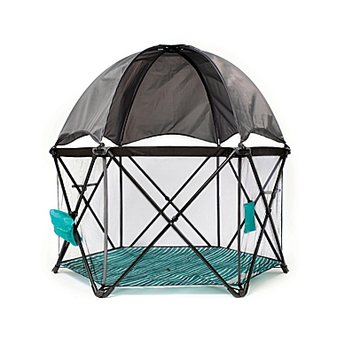 Baby Delight&reg; Go With Me&trade; Eclipse Portable Playard in Teal/Grey. View a larger version of this product image.