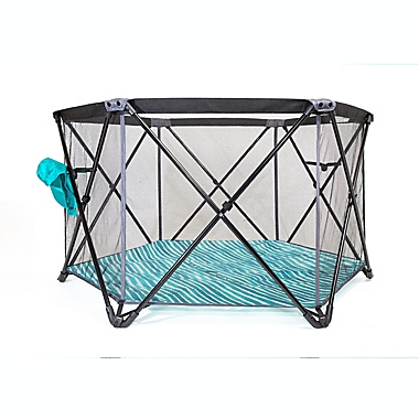 Baby Delight&reg; Go With Me&trade;  Eclipse Portable Playard in Teal/Grey. View a larger version of this product image.