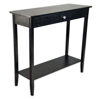 Black Console Table With Drawers Bed, Décor Therapy Taylor 4 Drawer Console Table In Black
