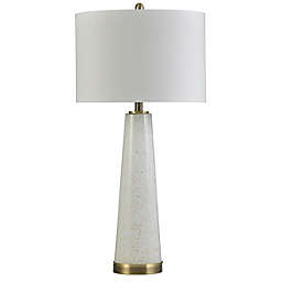 StyleCraft Tasia Table Lamp in White with Flecks Of Gold