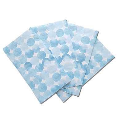 Simply Essential&trade; Watercolor Dot 32-Count Paper Guest Towels in Blue. View a larger version of this product image.