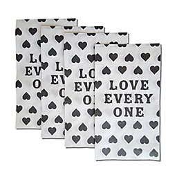 Wild Sage™ Love Everyone 32-Count Paper Guest Towels in Black/White