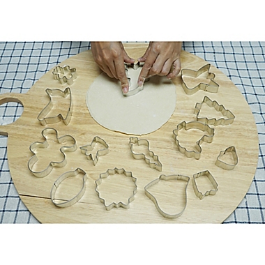 H for Happy&trade; 40-Count Fall/Winter Seasonal Holiday Cookie Cutters in Silver. View a larger version of this product image.
