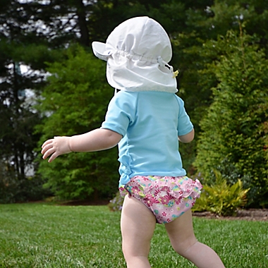 by green sprouts Snap Reusable Swimsuit Diaper and Flap Sun Protection Hat i play 