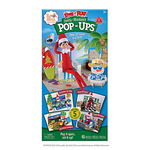Alternate image 1 for The Elf on the Shelf® Scout Elves at Play® 46-Piece Insta-Moment Pop-Up Christmas Toy