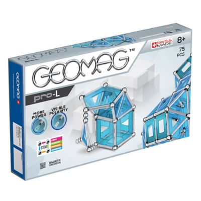 Geomag Pro-L 75-Piece Magnetic Construction Set In Silver/blue