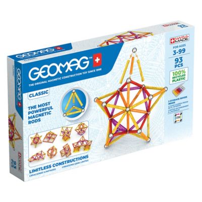 Geomag Classic 93-Piece Magnetic Construction Set In Red/multi