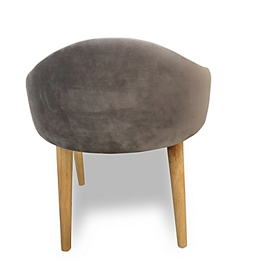 Studio 3B&trade; Velvet and Wood Stool. View a larger version of this product image.