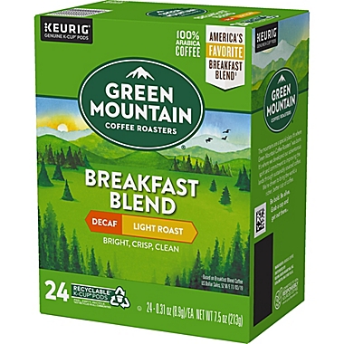 Green Mountain Coffee&reg; Breakfast Blend Decaf Keurig&reg; K-Cup&reg; Pods 24-Count. View a larger version of this product image.