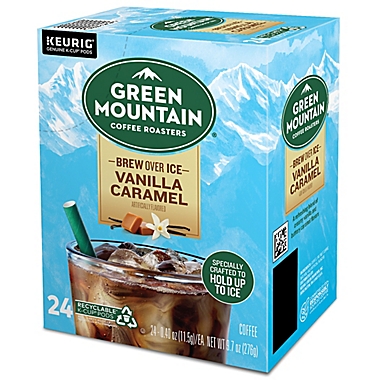 Green Mountain Coffee&reg; Brew Over Ice Vanilla Caramel Keurig&reg; K-Cup&reg; Pods 24-Count. View a larger version of this product image.