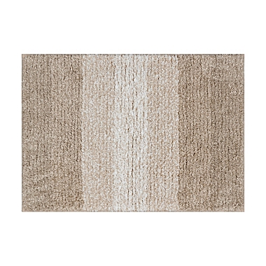 Fashion Ombre Stripe 17&quot; x 24&quot; Bath Rug in Beige. View a larger version of this product image.