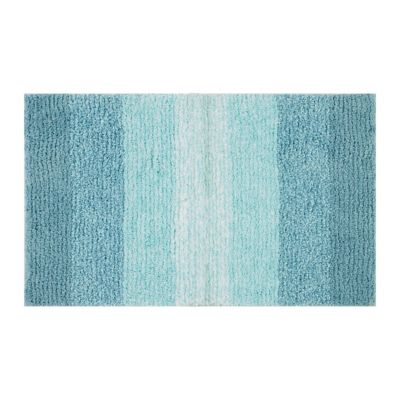 Nestwell Ultimate Soft Bath Rug, Turquoise And Brown Bathroom Rugs