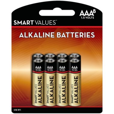 Smart Values&trade; 8-Pack AAA Alkaline Batteries. View a larger version of this product image.