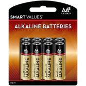 Smart Values&trade; 8-Pack AA Alkaline Batteries