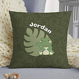 Jolly Jungle Alligator Personalized 14" Baby Throw Pillow