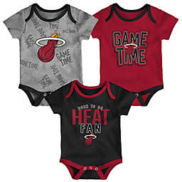 NBA 3-Piece Miami Heat Game Time Short Sleeve Bodysuit Set