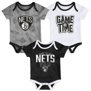NBA 3-Piece Brooklyn Nets Short Sleeve Bodysuit Set. View a larger version of this product image.