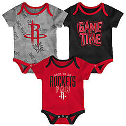 NBA  3-Piece Houston Rockets "Game Time" Short Sleeve Bodysuit Set
