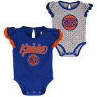 Alternate image 0 for NBA Size 3-6M 2-Piece New York Knicks Short Sleeve Bodysuit Set