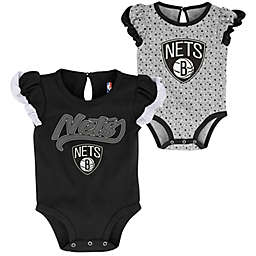 NBA 2-Piece Brooklyn Nets Game Time Short Sleeve Bodysuit Set