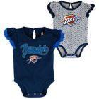 Alternate image 0 for NBA Size 24M 2-Piece Oklahoma City Thunder Short Sleeve Bodysuit Set