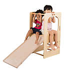 Alternate image 3 for Cassarokids&reg; Climbing Play Tower with Chalkboard and Slide