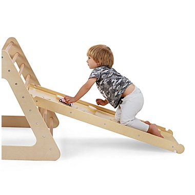 Cassarokids&reg; Reversible Wooden Pikler Climbing Ramp/Slide. View a larger version of this product image.