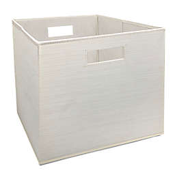 Squared Away™ 13-Inch Collapsible Storage Bin in Natural Stripe