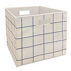 Alternate image 0 for Squared Away&trade; 13-Inch Collapsible Storage Bin in Khaki/Blue Grid