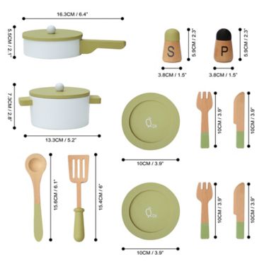 Teamson&copy; Kids Little Chef Frankfurt Wooden Cookware Set. View a larger version of this product image.