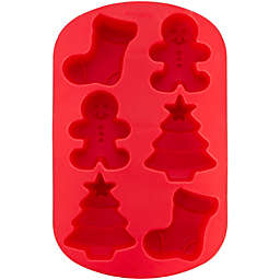 Wilton® 6-Cavity Christmas Silicone Treat Mold in Red