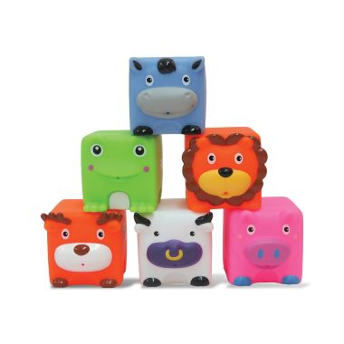 Edushape&reg; 6-Piece Soft &amp; Squeezy Critter Blocks. View a larger version of this product image.