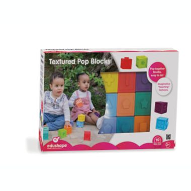 Edushape&reg; 10-Piece Textured Pop Blocks. View a larger version of this product image.