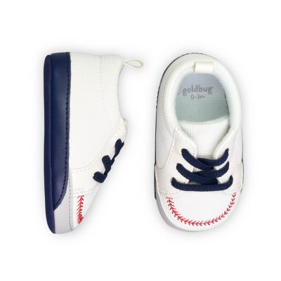 Goldbug&trade; Size 9-12M Baseball Low Top Sneaker in White