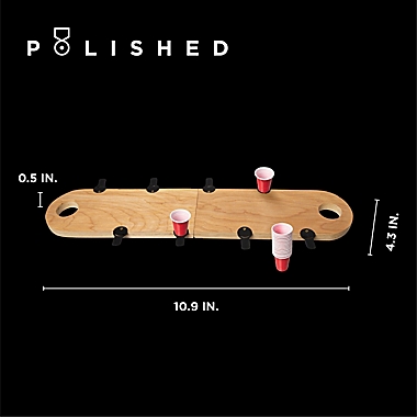 Polished Wooden Mini Flip Cup Drinking Game. View a larger version of this product image.