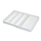 Alternate image 2 for Squared Away&trade; Expandable Recycled Plastic Utensil Tray in Bright White